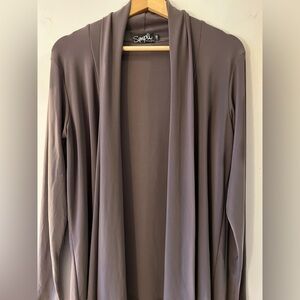 Sympli Gray Open Front Cardigan VGUC 12